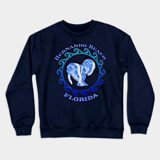 Hernando Beach Florida Vacation Tribal Manatees Crewneck Sweatshirt